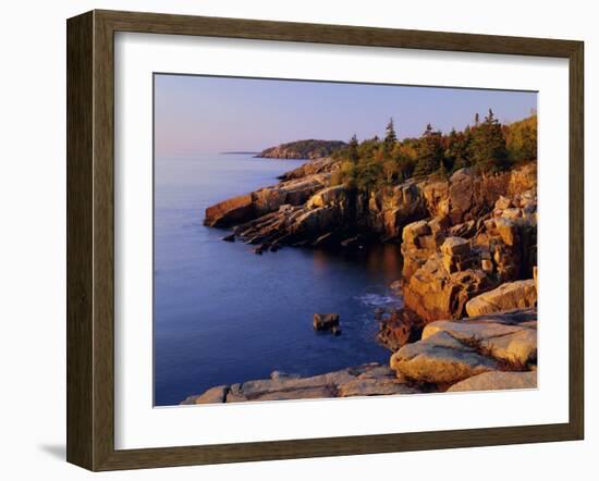 Rocky Shoreline, Acadia National Park, Maine, New England, USA-Roy Rainford-Framed Photographic Print