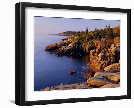 Rocky Shoreline, Acadia National Park, Maine, New England, USA-Roy Rainford-Framed Photographic Print