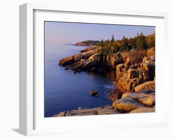 Rocky Shoreline, Acadia National Park, Maine, New England, USA-Roy Rainford-Framed Photographic Print