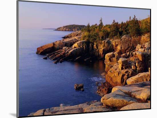 Rocky Shoreline, Acadia National Park, Maine, New England, USA-Roy Rainford-Mounted Photographic Print
