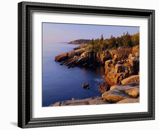 Rocky Shoreline, Acadia National Park, Maine, New England, USA-Roy Rainford-Framed Photographic Print