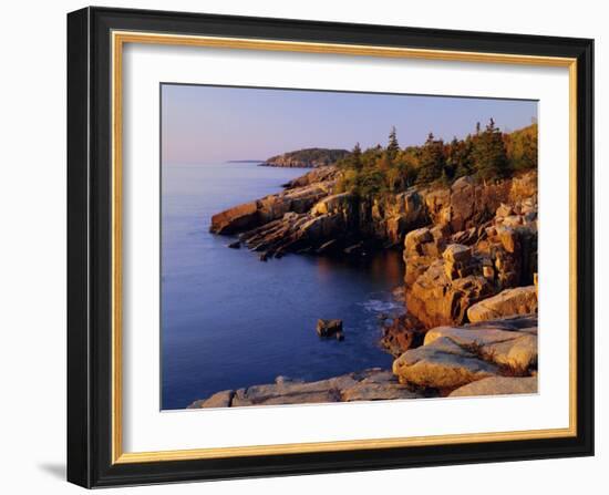 Rocky Shoreline, Acadia National Park, Maine, New England, USA-Roy Rainford-Framed Photographic Print