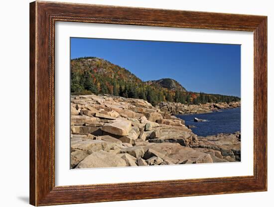 Rocky Shoreline of Acadia , Maine-George Oze-Framed Photographic Print