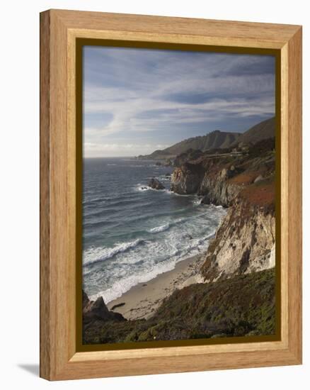 Rocky Shoreline South of Carmel, California, United States of America, North America-Donald Nausbaum-Framed Premier Image Canvas