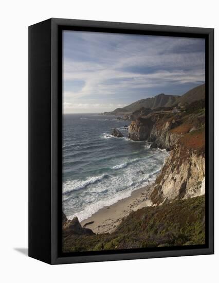 Rocky Shoreline South of Carmel, California, United States of America, North America-Donald Nausbaum-Framed Premier Image Canvas