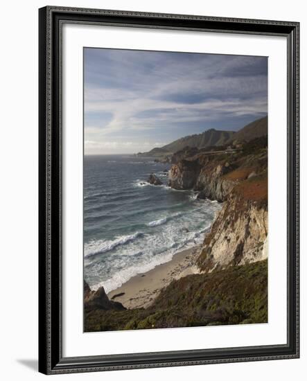 Rocky Shoreline South of Carmel, California, United States of America, North America-Donald Nausbaum-Framed Photographic Print