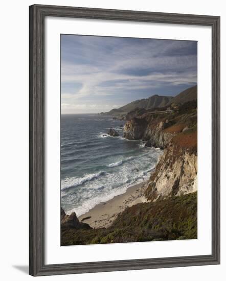 Rocky Shoreline South of Carmel, California, United States of America, North America-Donald Nausbaum-Framed Photographic Print