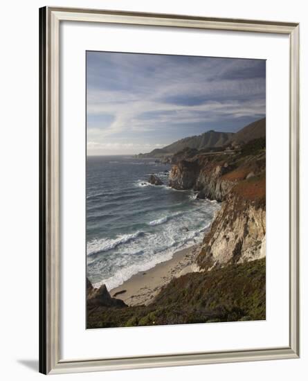 Rocky Shoreline South of Carmel, California, United States of America, North America-Donald Nausbaum-Framed Photographic Print