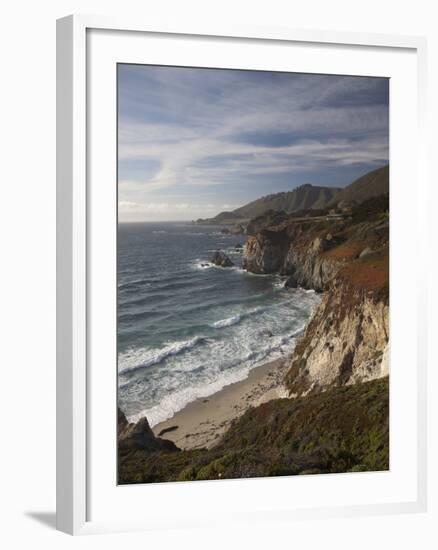 Rocky Shoreline South of Carmel, California, United States of America, North America-Donald Nausbaum-Framed Photographic Print