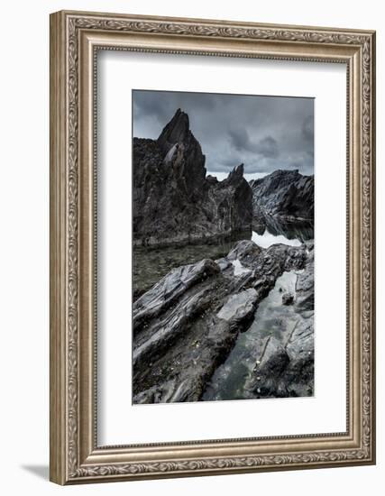 Rocky shores of Ayrmer Cove in the South Hams, Devon, England, United Kingdom, Europe-Adam Burton-Framed Photographic Print