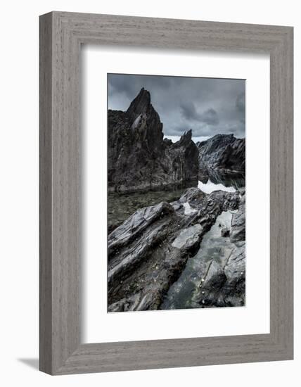 Rocky shores of Ayrmer Cove in the South Hams, Devon, England, United Kingdom, Europe-Adam Burton-Framed Photographic Print