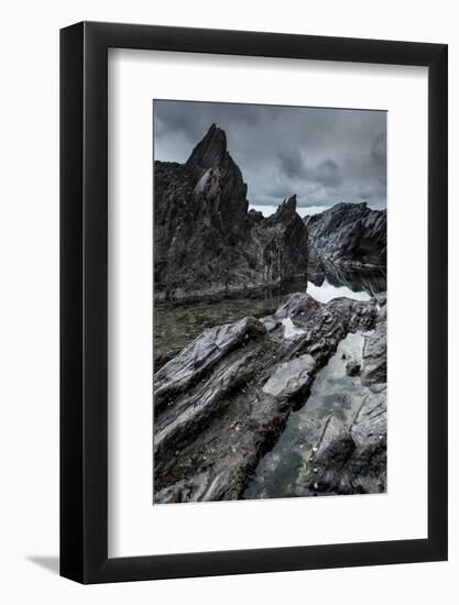 Rocky shores of Ayrmer Cove in the South Hams, Devon, England, United Kingdom, Europe-Adam Burton-Framed Photographic Print