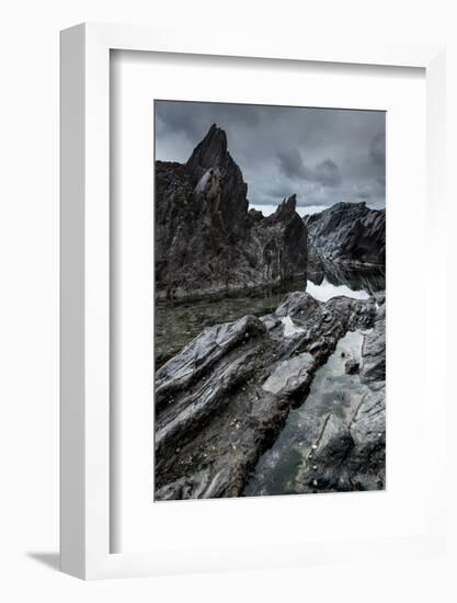 Rocky shores of Ayrmer Cove in the South Hams, Devon, England, United Kingdom, Europe-Adam Burton-Framed Photographic Print