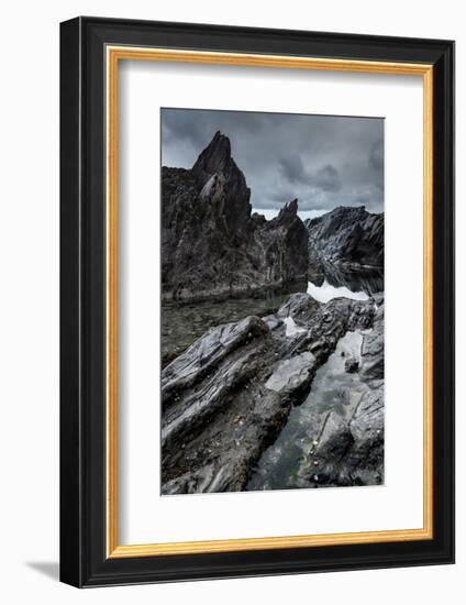 Rocky shores of Ayrmer Cove in the South Hams, Devon, England, United Kingdom, Europe-Adam Burton-Framed Photographic Print