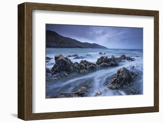 Rocky Shores of Rockham Bay, Looking Towards Morte Point, North Devon, England. Spring-Adam Burton-Framed Photographic Print