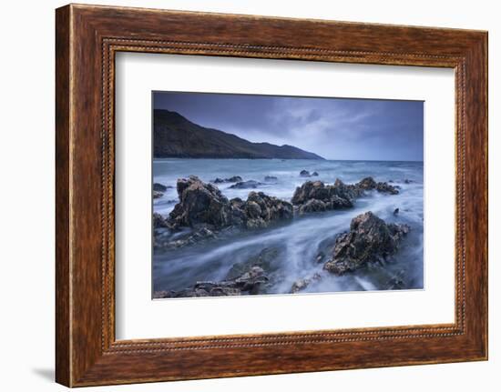 Rocky Shores of Rockham Bay, Looking Towards Morte Point, North Devon, England. Spring-Adam Burton-Framed Photographic Print