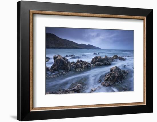 Rocky Shores of Rockham Bay, Looking Towards Morte Point, North Devon, England. Spring-Adam Burton-Framed Photographic Print