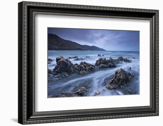 Rocky Shores of Rockham Bay, Looking Towards Morte Point, North Devon, England. Spring-Adam Burton-Framed Photographic Print