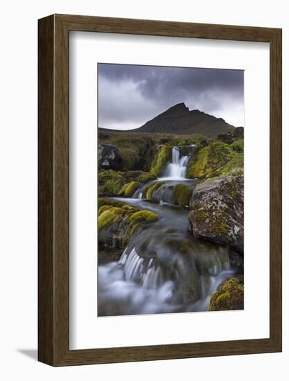 Rocky Stream with Waterfalls Below Slaettaratindur Mountain, Eysturoy, Faroe Islands-Adam Burton-Framed Photographic Print