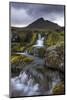 Rocky Stream with Waterfalls Below Slaettaratindur Mountain, Eysturoy, Faroe Islands-Adam Burton-Mounted Photographic Print