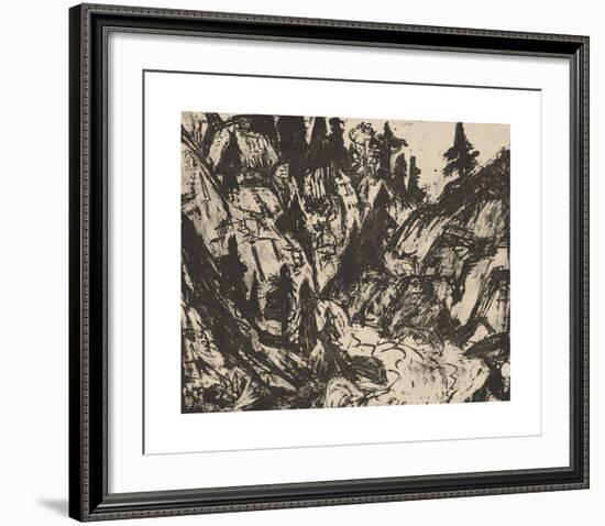 Rocky Stream-Ernst Ludwig Kirchner-Framed Premium Giclee Print