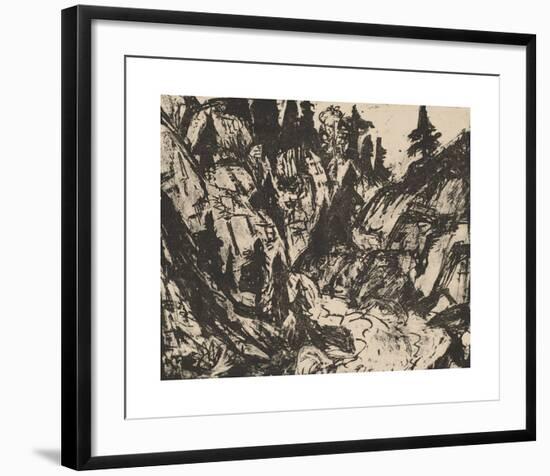Rocky Stream-Ernst Ludwig Kirchner-Framed Premium Giclee Print