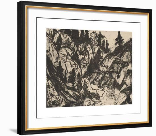 Rocky Stream-Ernst Ludwig Kirchner-Framed Premium Giclee Print