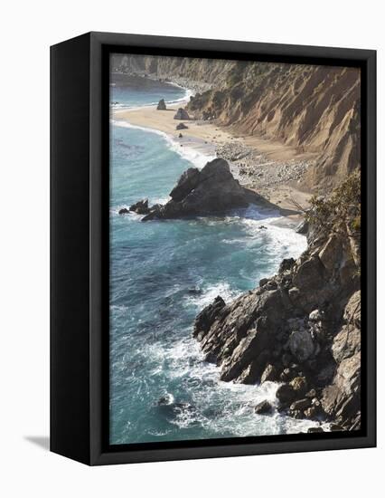 Rocky Stretch of Coastline in Big Sur, California, United States of America, North America-Donald Nausbaum-Framed Premier Image Canvas