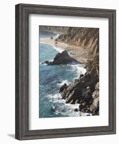 Rocky Stretch of Coastline in Big Sur, California, United States of America, North America-Donald Nausbaum-Framed Photographic Print