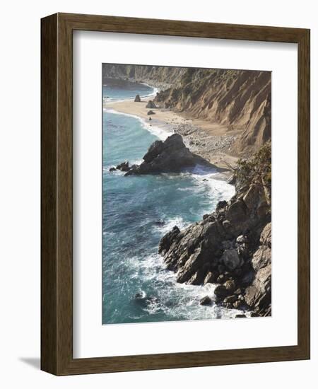 Rocky Stretch of Coastline in Big Sur, California, United States of America, North America-Donald Nausbaum-Framed Photographic Print