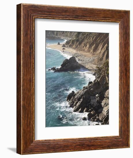 Rocky Stretch of Coastline in Big Sur, California, United States of America, North America-Donald Nausbaum-Framed Photographic Print