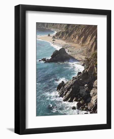 Rocky Stretch of Coastline in Big Sur, California, United States of America, North America-Donald Nausbaum-Framed Photographic Print