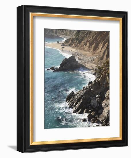 Rocky Stretch of Coastline in Big Sur, California, United States of America, North America-Donald Nausbaum-Framed Photographic Print