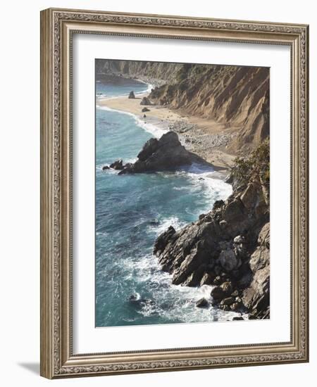 Rocky Stretch of Coastline in Big Sur, California, United States of America, North America-Donald Nausbaum-Framed Photographic Print