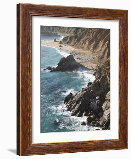 Rocky Stretch of Coastline in Big Sur, California, United States of America, North America-Donald Nausbaum-Framed Photographic Print