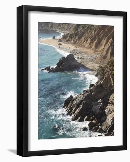 Rocky Stretch of Coastline in Big Sur, California, United States of America, North America-Donald Nausbaum-Framed Photographic Print