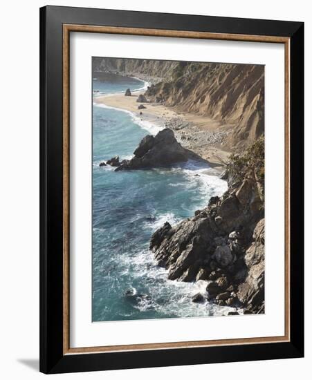 Rocky Stretch of Coastline in Big Sur, California, United States of America, North America-Donald Nausbaum-Framed Photographic Print