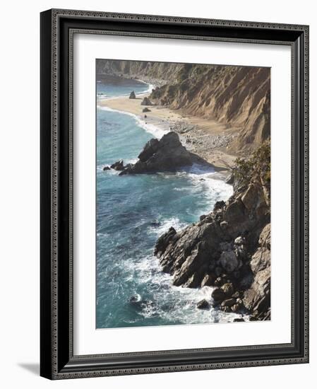 Rocky Stretch of Coastline in Big Sur, California, United States of America, North America-Donald Nausbaum-Framed Photographic Print