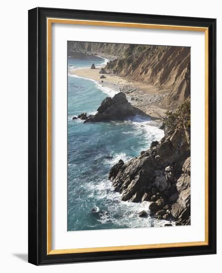 Rocky Stretch of Coastline in Big Sur, California, United States of America, North America-Donald Nausbaum-Framed Photographic Print