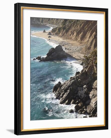 Rocky Stretch of Coastline in Big Sur, California, United States of America, North America-Donald Nausbaum-Framed Photographic Print