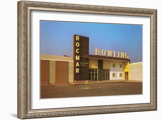 Rocmar Bowling Alley, Retro-null-Framed Premium Giclee Print