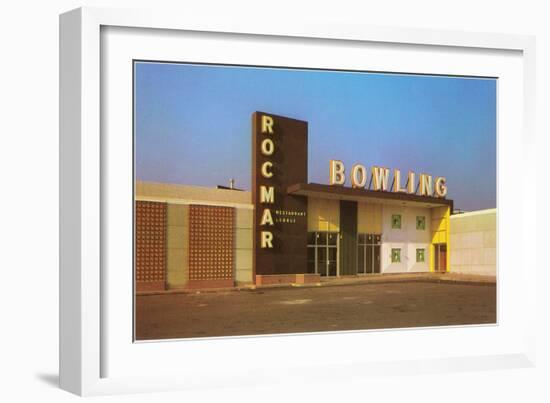 Rocmar Bowling Alley, Retro-null-Framed Art Print