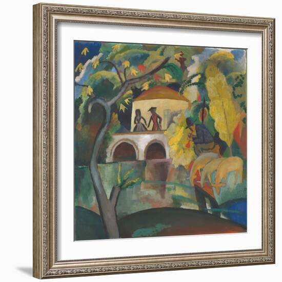 Rococo, 1912 (Oil on Canvas)-August Macke-Framed Giclee Print