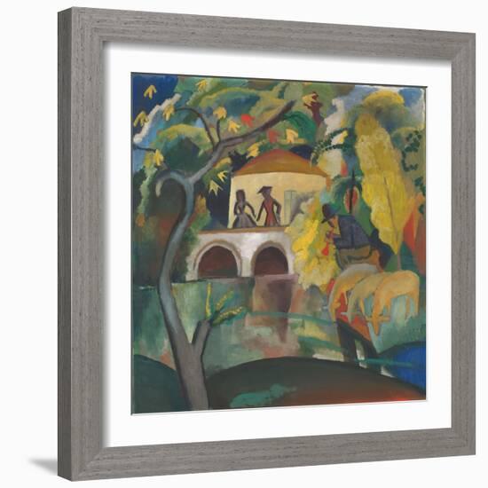 Rococo, 1912 (Oil on Canvas)-August Macke-Framed Giclee Print