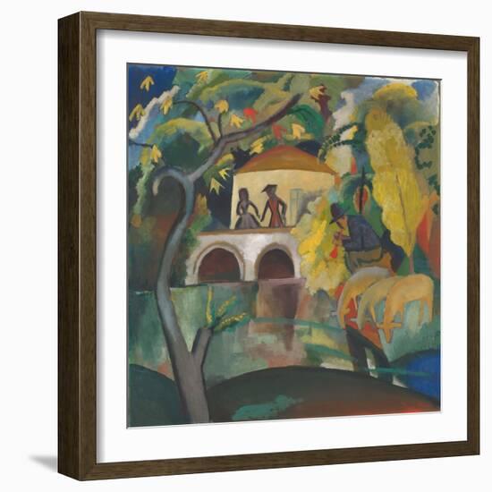 Rococo, 1912 (Oil on Canvas)-August Macke-Framed Giclee Print