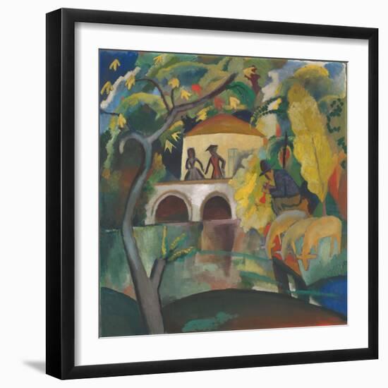 Rococo, 1912 (Oil on Canvas)-August Macke-Framed Giclee Print