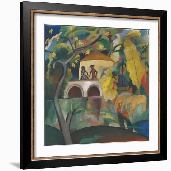 Rococo, 1912 (Oil on Canvas)-August Macke-Framed Giclee Print