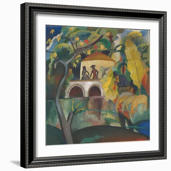 Rococo, 1912 (Oil on Canvas)-August Macke-Framed Giclee Print