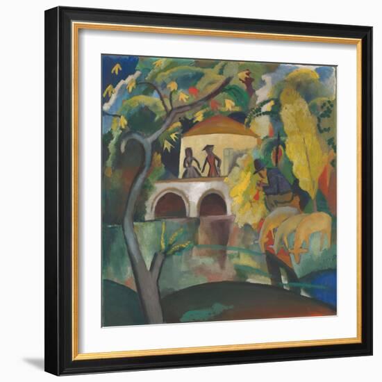 Rococo, 1912 (Oil on Canvas)-August Macke-Framed Giclee Print