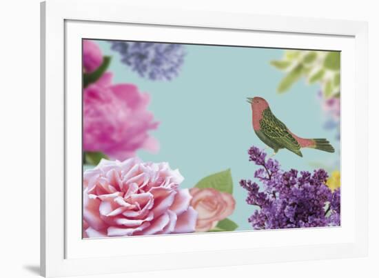 Rococo Birds II-Maria Mendez-Framed Giclee Print